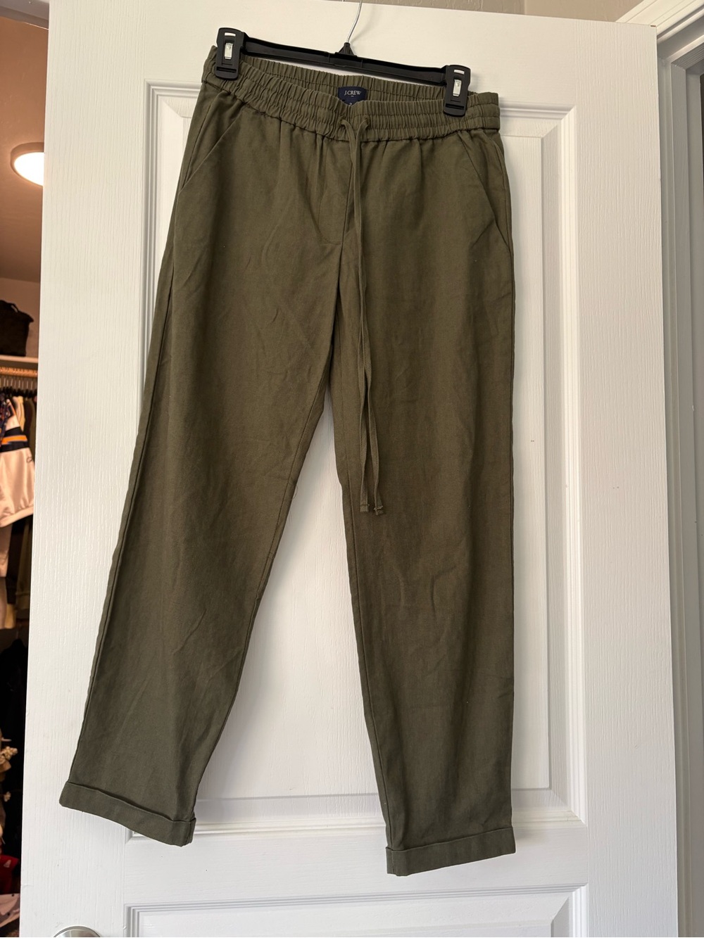 J. Crew Olive Green Drawstring Women's Pants